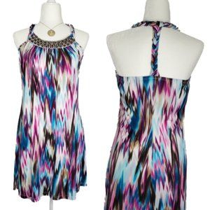 Halter Dress | Mini Colorful Beaded | BCX | Large
